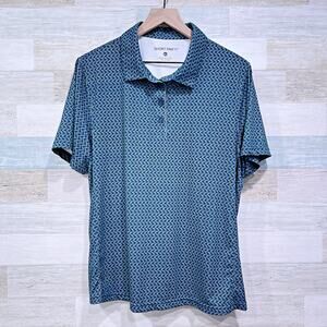 Short Par 4 World Amateur Performance Golf Polo Shirt Green Blue Womens 2XL XXL